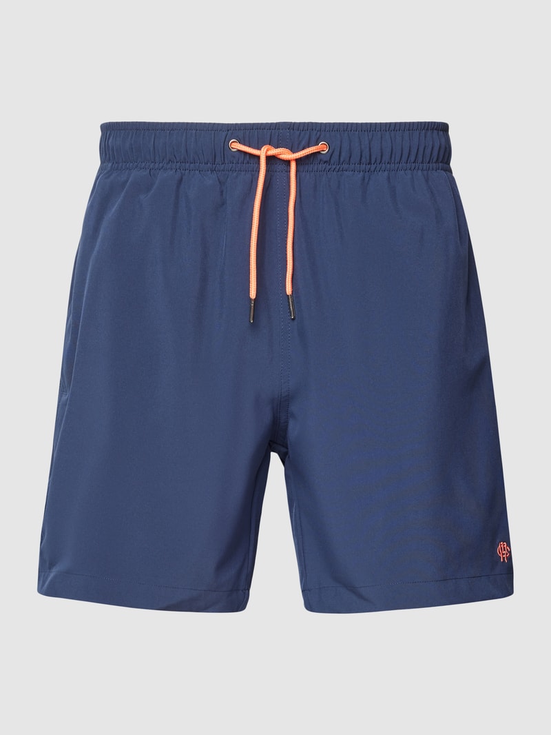 Badehose mit Reißverschlusstasche in marineblau