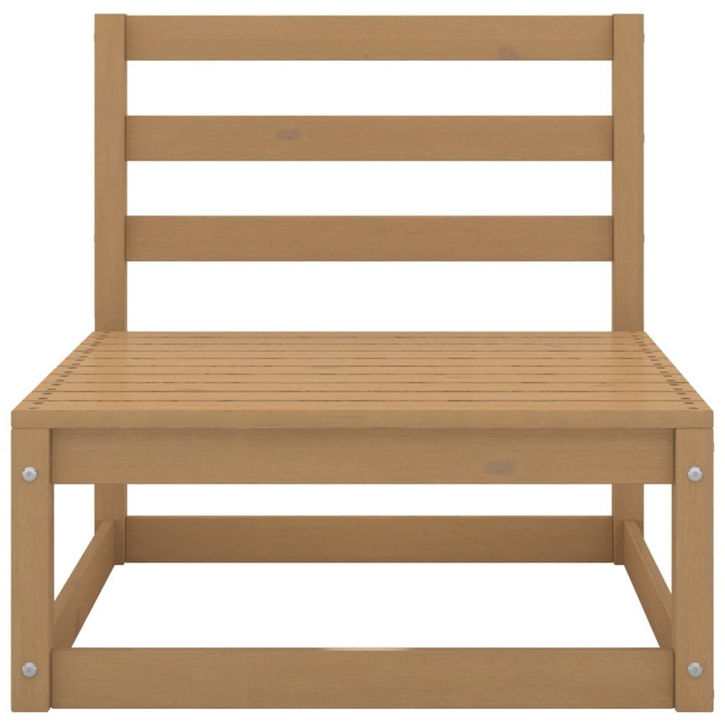vidaXL Loungesofa 2tlg. Garten-Lounge-Set mit Kissen Honigbraun Massivholz Kiefer, 1 Teile