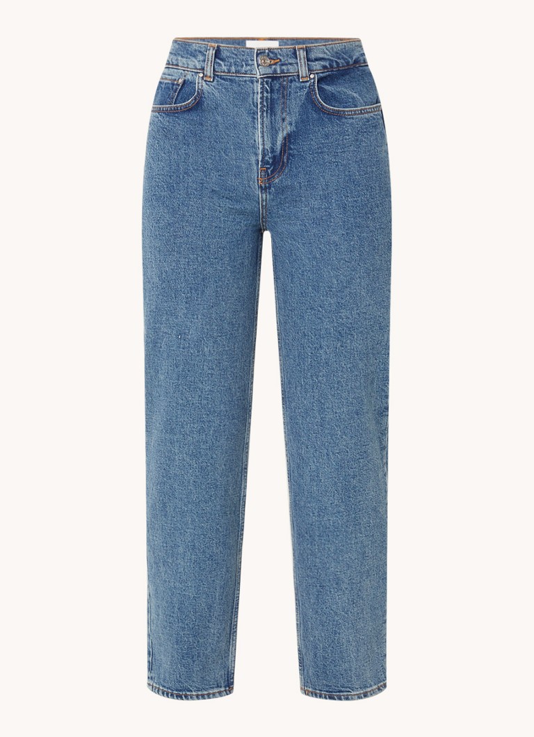 Claudie Pierlot Korkeavyötäröiset, kapeat crop-farkut, joissa tumma pesu