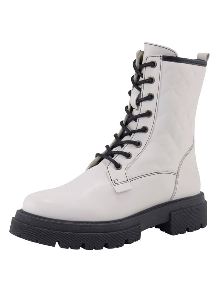 Heine Leder-Stiefeletten in Schwarz/ Weiß günstig kaufen