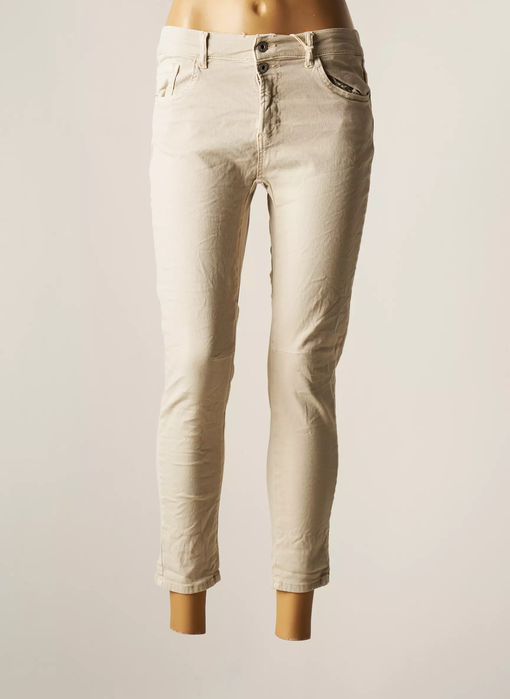 Melly   Co Pantalon7 8 Femme couleur gris