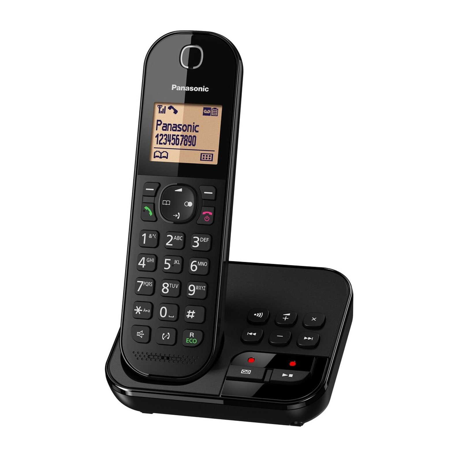 Panasonic KX-TGC420GB Schnurloses DECT-Telefon (Anrufbeantworter, Weckfunktion, Rufsperre, Telefonbuch)