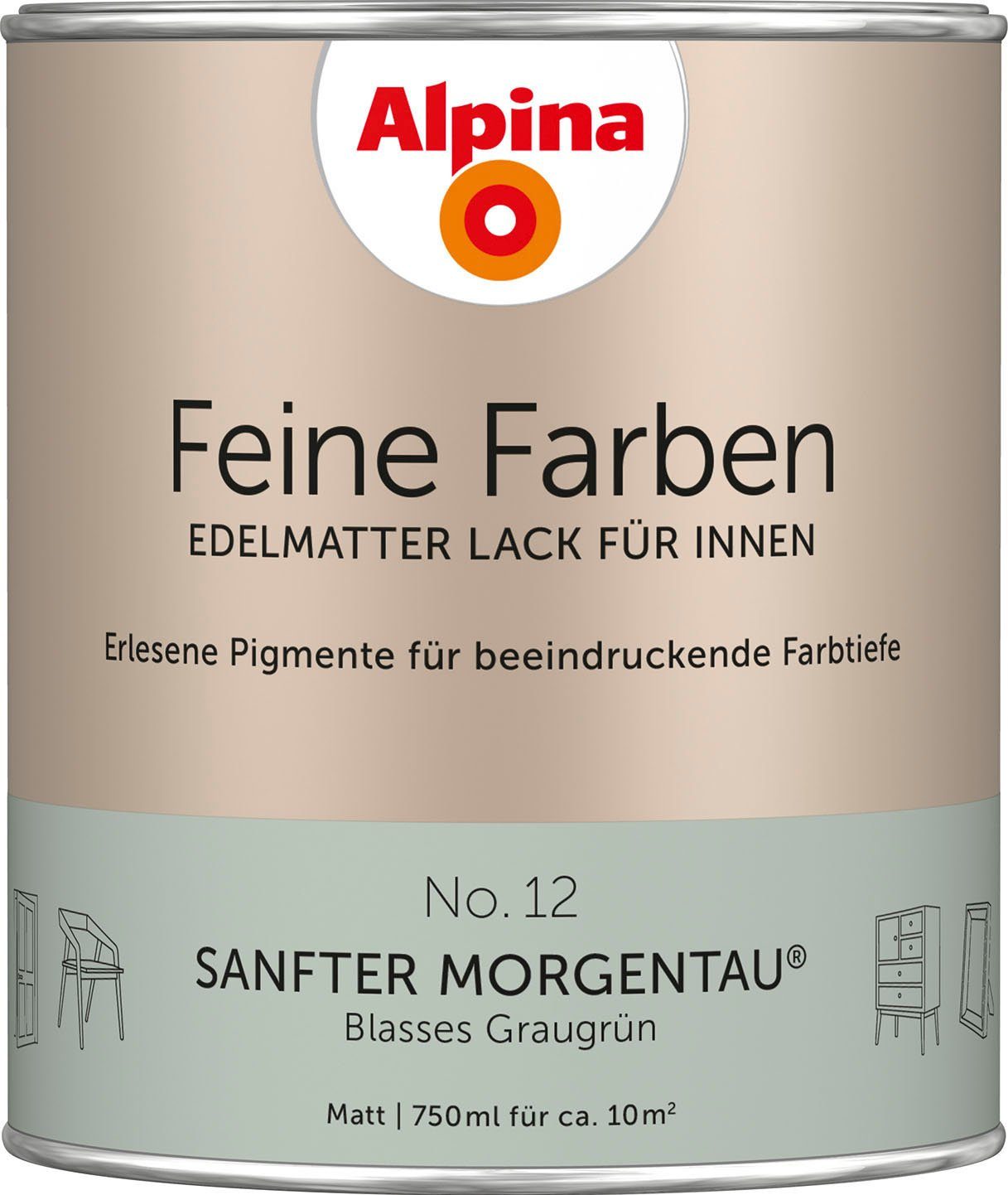 Alpina Lack Blasses Graugrün