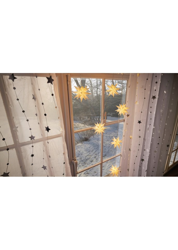 Gardine mit Glanz Druck (1er Pack)