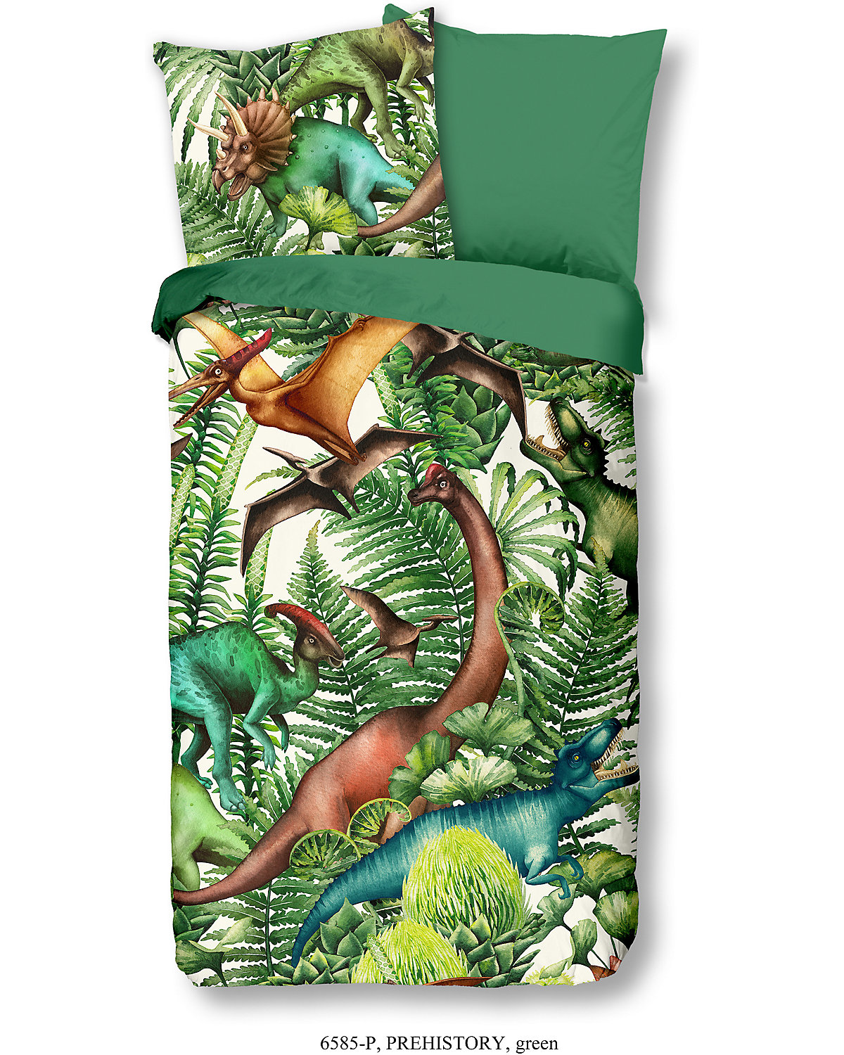 Wende-Kinderbettwäsche Prehistory, Renforcé, 135 x 200 + 80 x 80 cm