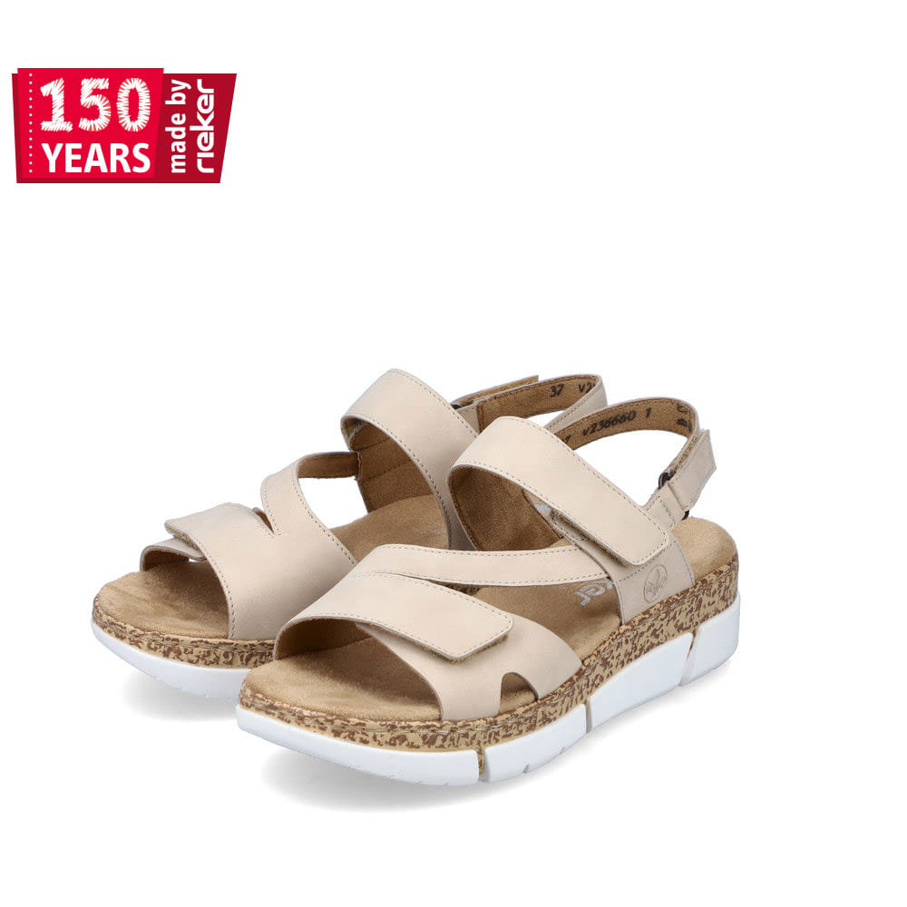 Rieker Damen Riemchensandalen hellbeige