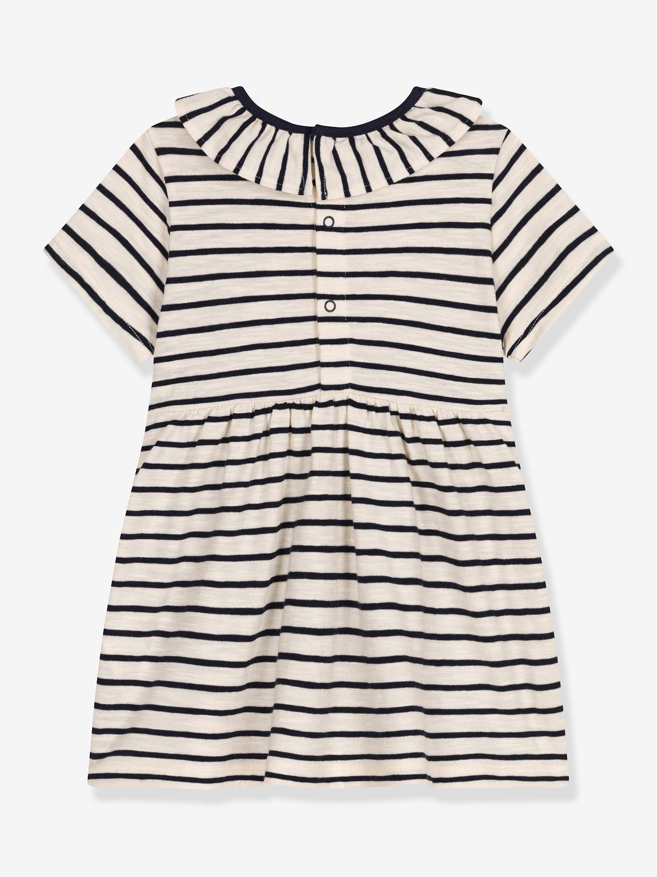Petit Bateau Mädchen Baby Kleid PETIT BATEAU - beige meliert