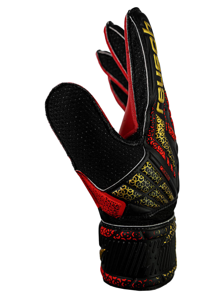 Reusch Torwarthandschuhe Attrakt Solid Junior in 7075 blck/gold/firy red günstig kaufen