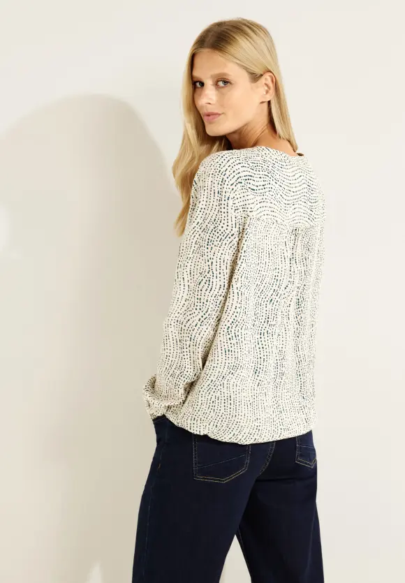 CECIL Printbluse mit Smockdetail