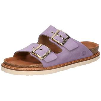 Genuins Hawaii Velour Pantolette in lila