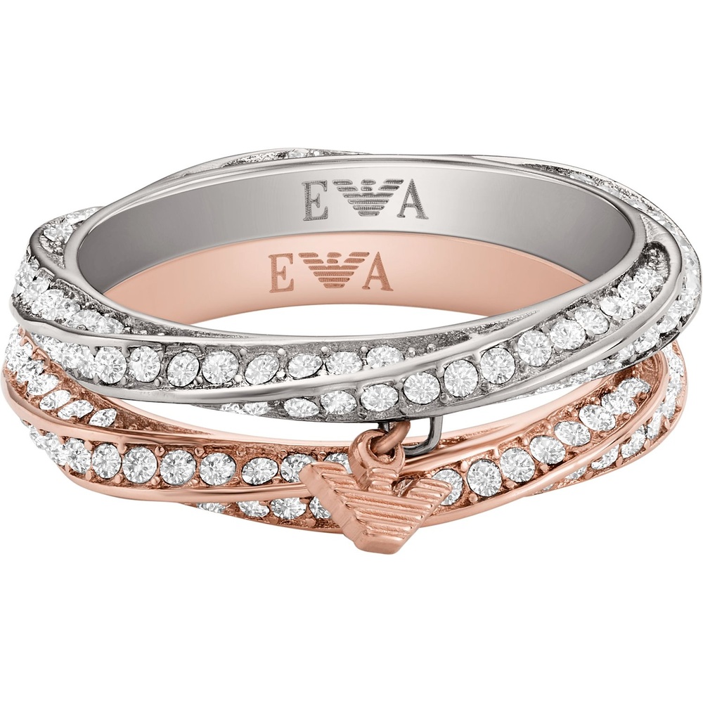 Emporio Armani Bague pour femme Acier inoxydable or rose Bague