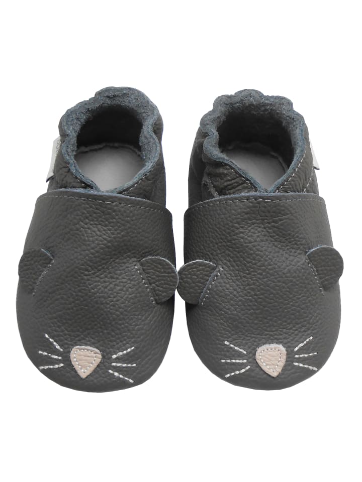 Yalion Leder-Krabbelschuhe 