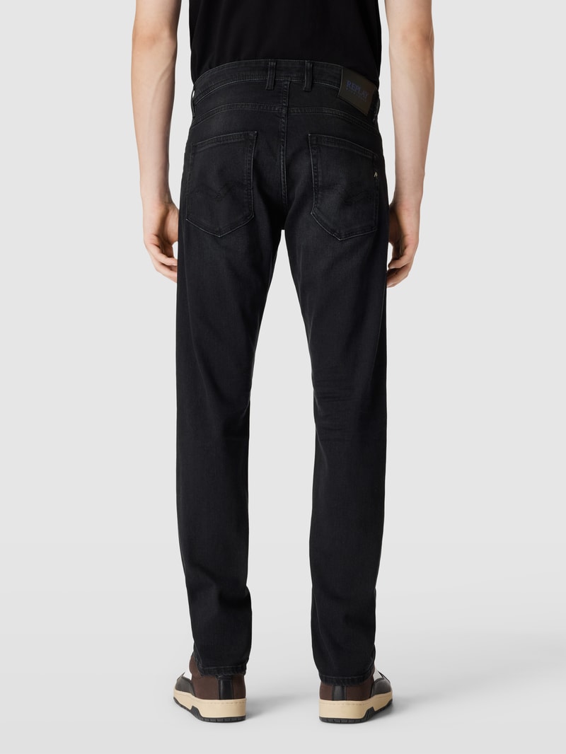 Straight Fit Jeans im 5-Pocket-Design Modell 'GROVER' in schwarz