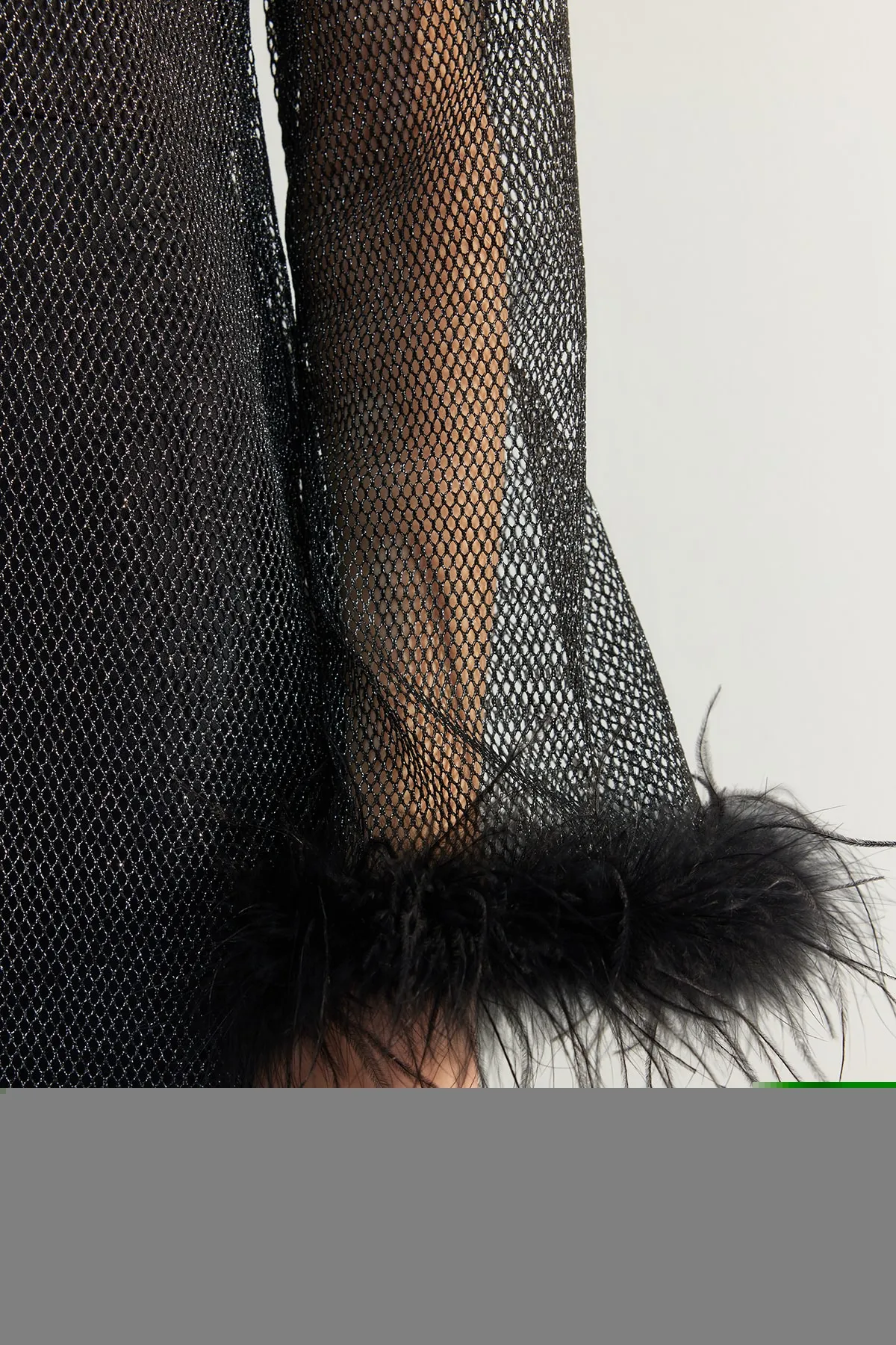 Trendyol Collection  Schwarzes Otrisch Detailliertes Mesh-Elegantes Abendkleid TPRSS23EL00520