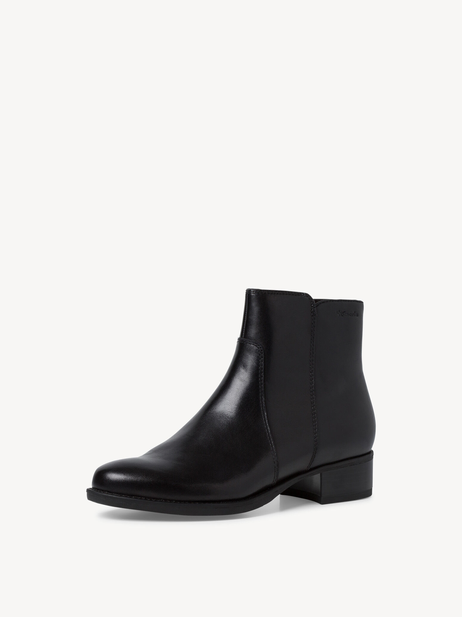 Bottine en cuir - noir