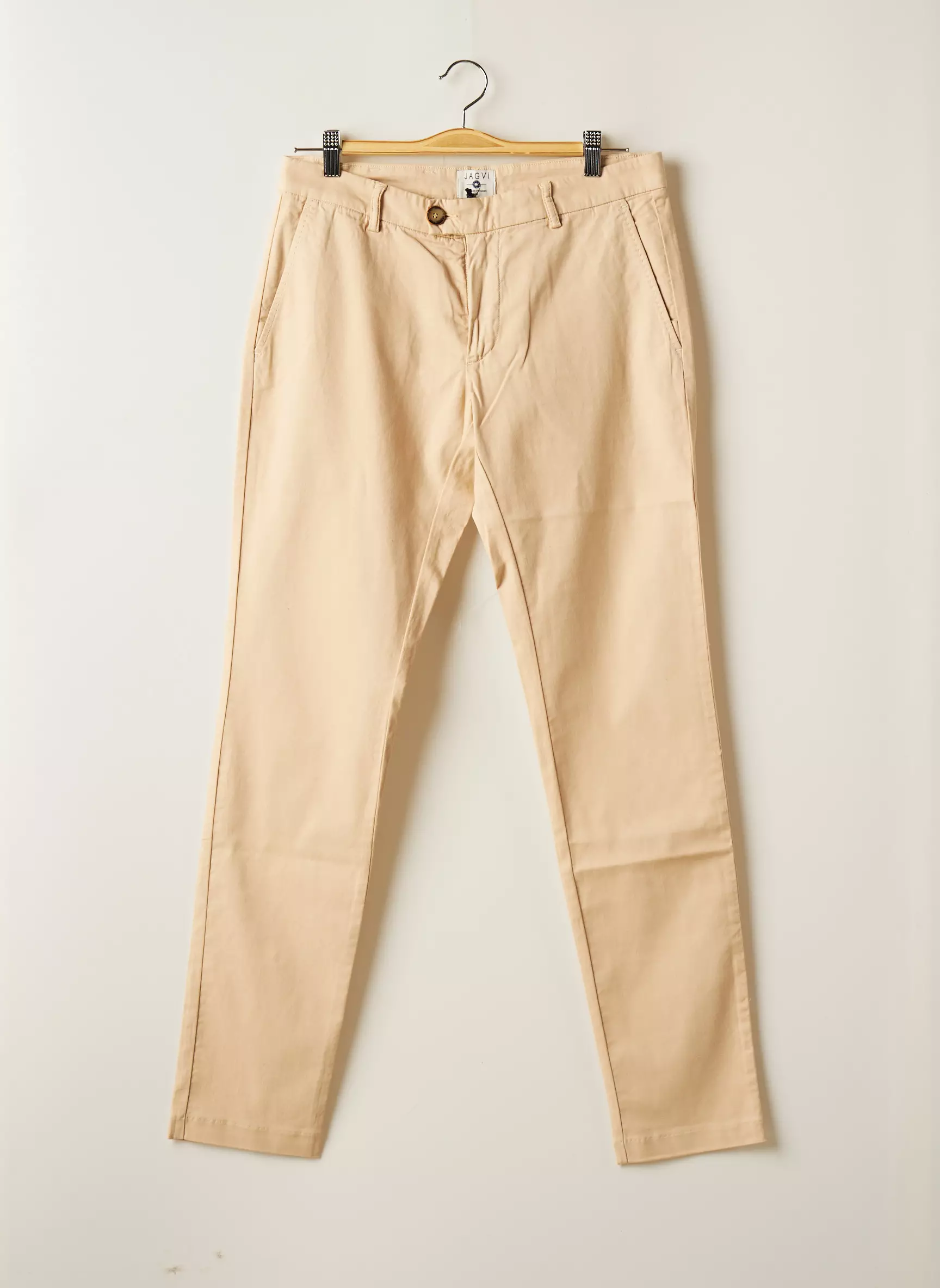 Jagvi Pantalons Chino Femme couleur beige