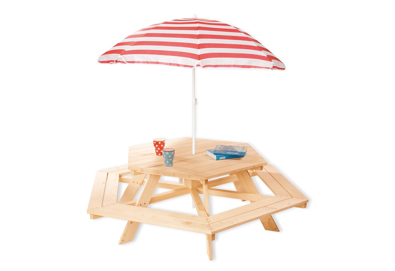 Pinolino Kinderträume Pinolino Kindersitzgarnitur Nicki 6-Eck natur