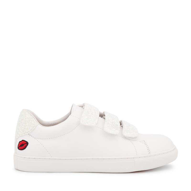 Baskets en cuir Edith glitter nuage