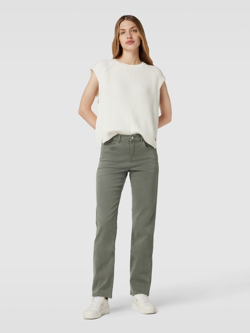Jeans mit Eingrifftaschen Modell 'DOLLY' in khaki