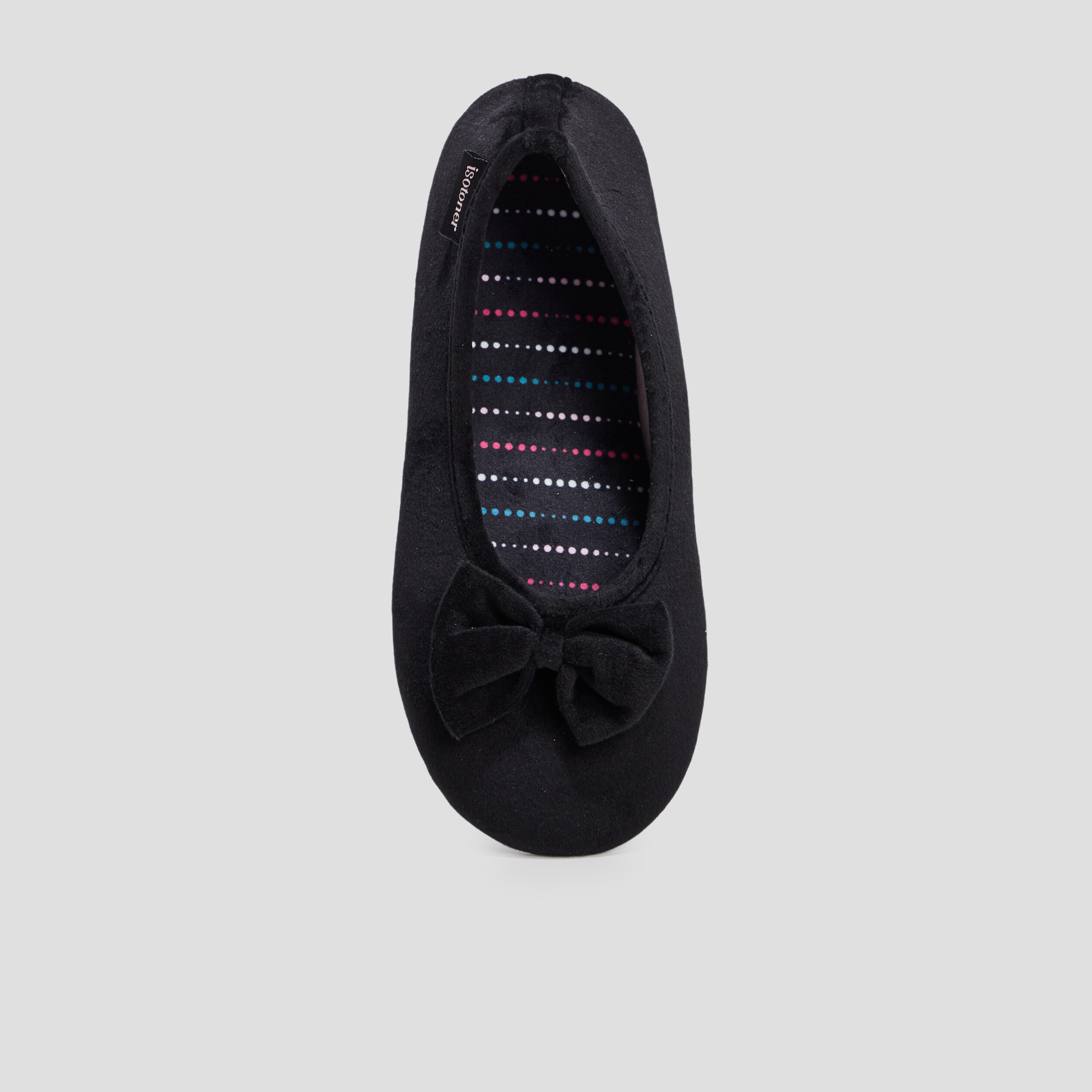 Chaussons ballerines Isotoner noir femme | La Halle