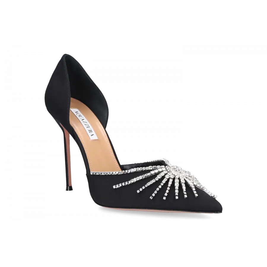 Aquazzura - Pumps SUNSHINE 105 Veloursleder - schwarz
