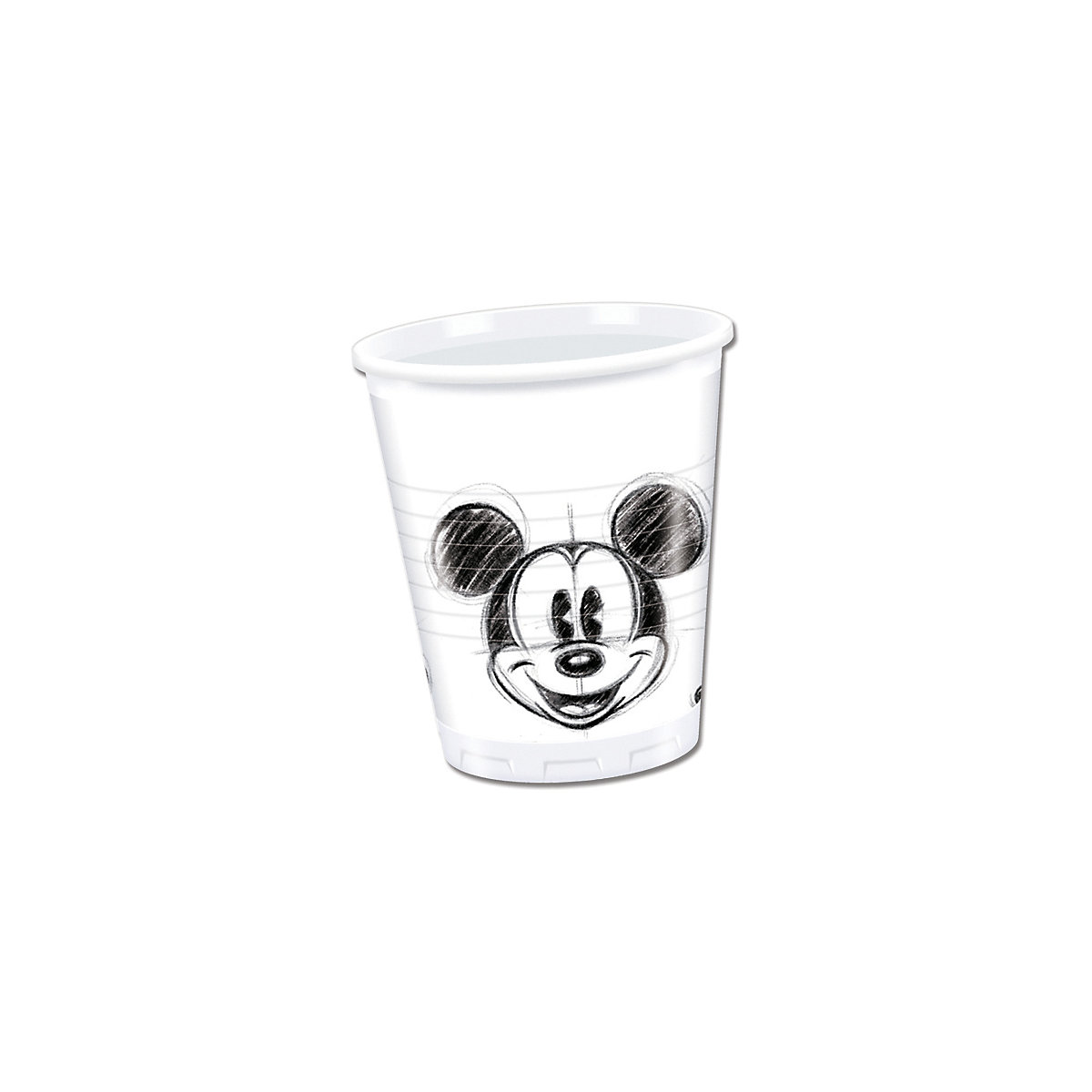 Partybecher/Trinkbecher   Mickey Mouse Faces, 200 ml, Kunststoff, 10 Stück