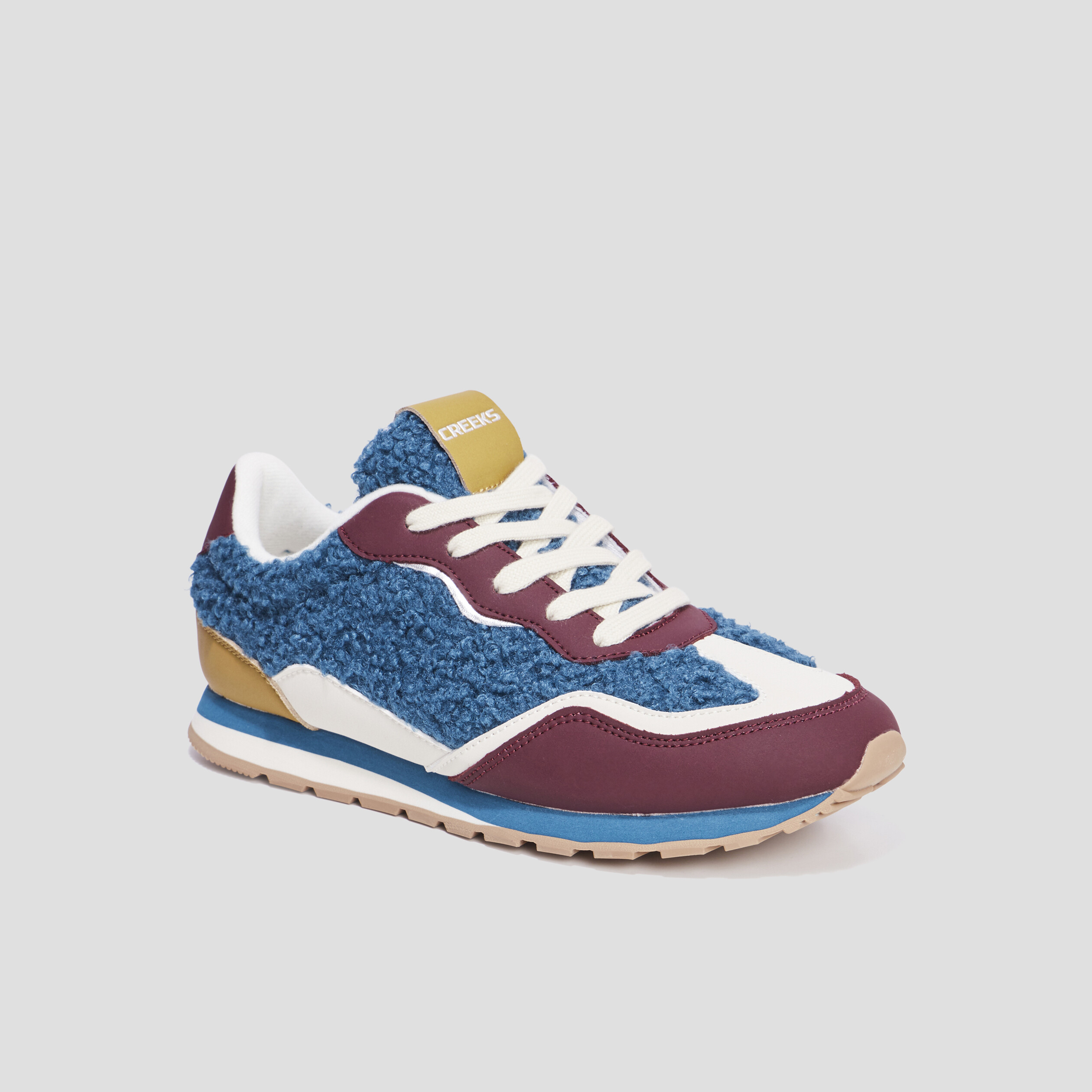 Baskets running laine de mouton Creeks bleu femme | La Halle