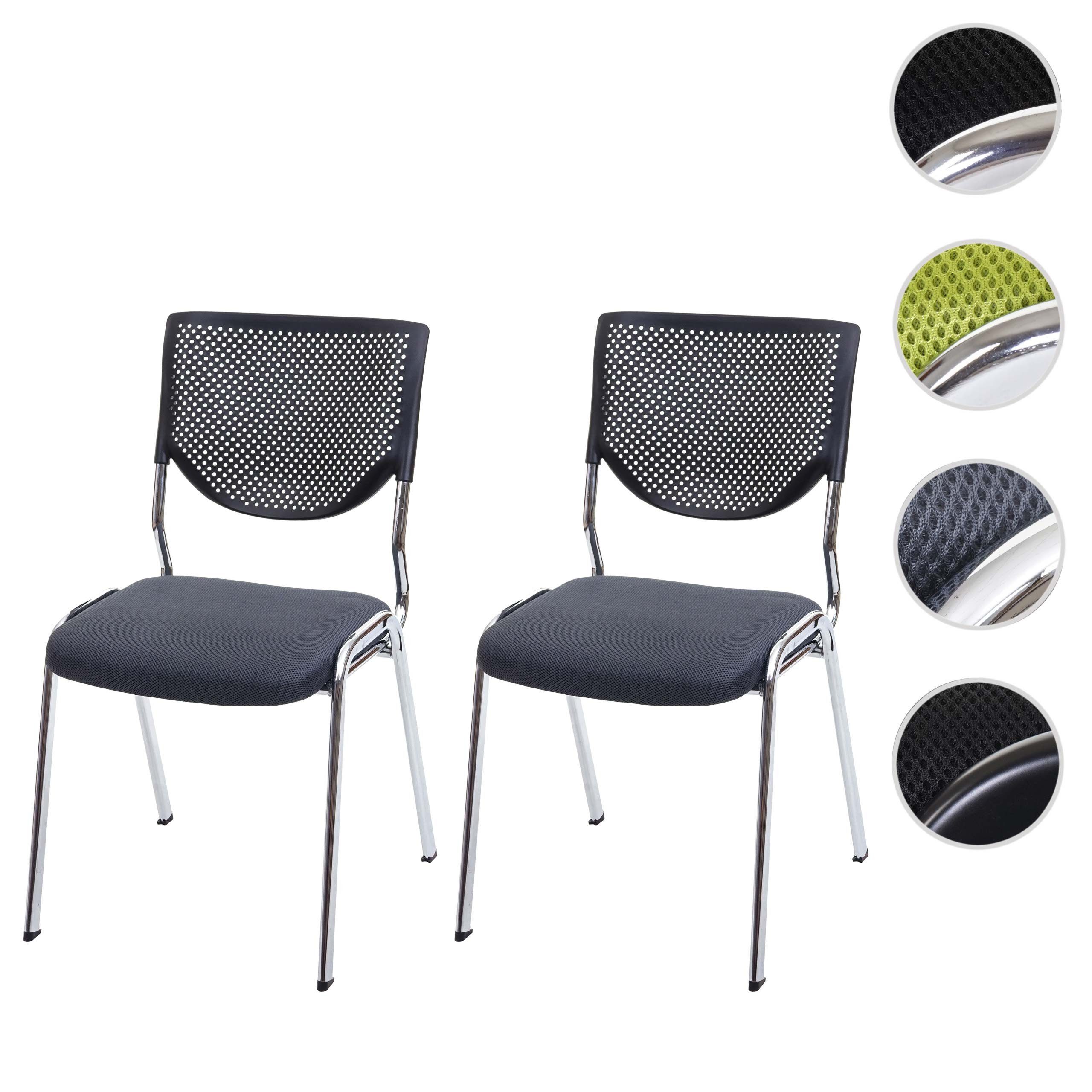 MCW Stapelstuhl H401-2 (Set, 2 St), 2er-Set, Ergonomisch geformte Rückenlehne, Fußbodenschoner