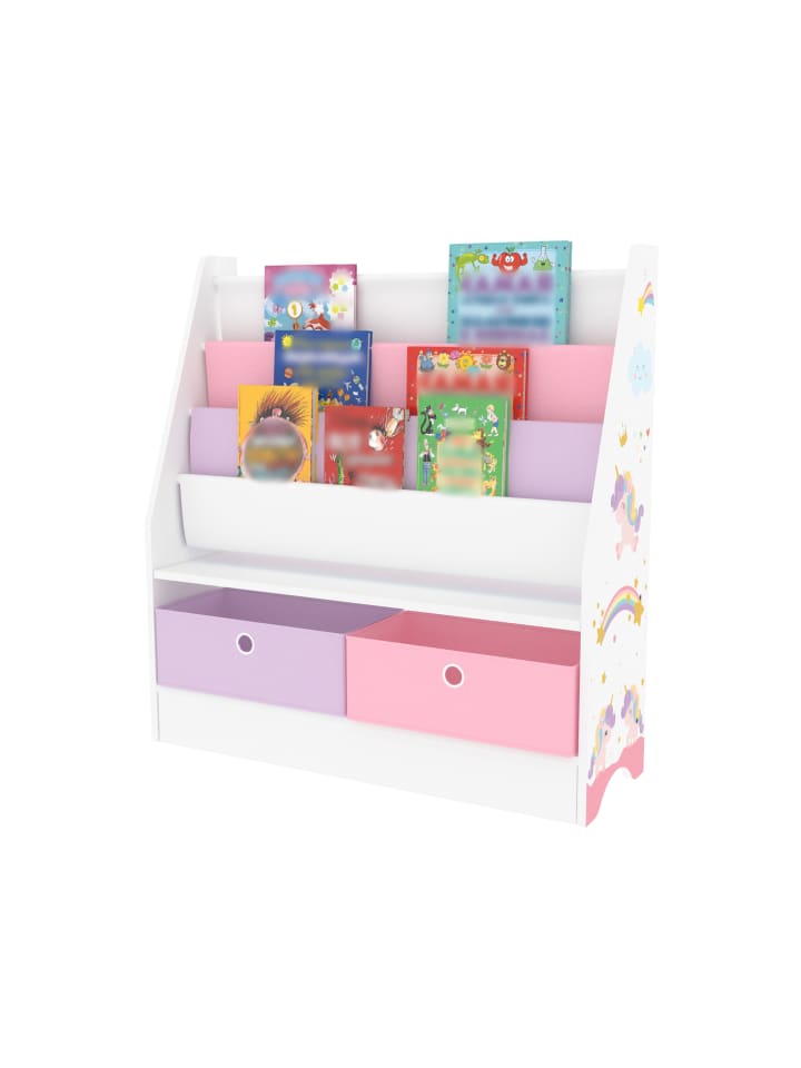 en.casa Kinderregal Neda in Lila Rosa (H)74cm (B)71cm (T)23cm günstig kaufen onesize
