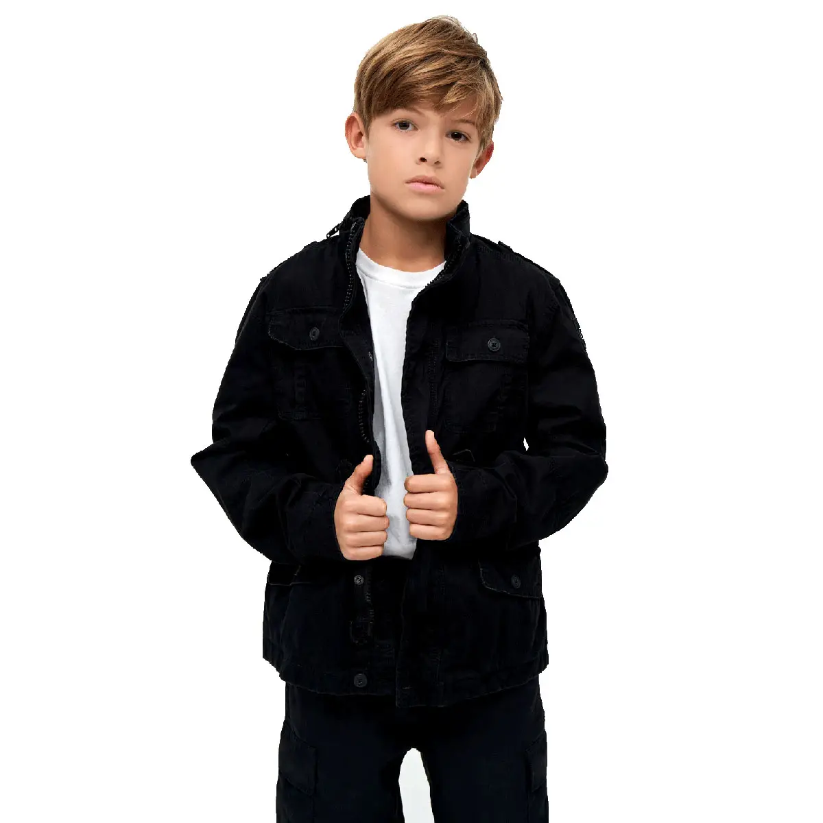 Kinder Britannia Jacke schwarz