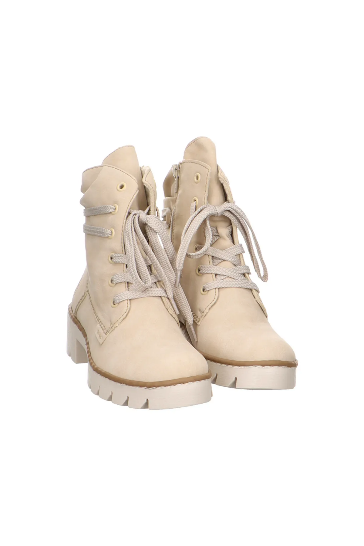 Rieker  Stiefelette - Beige - Flacher Absatz