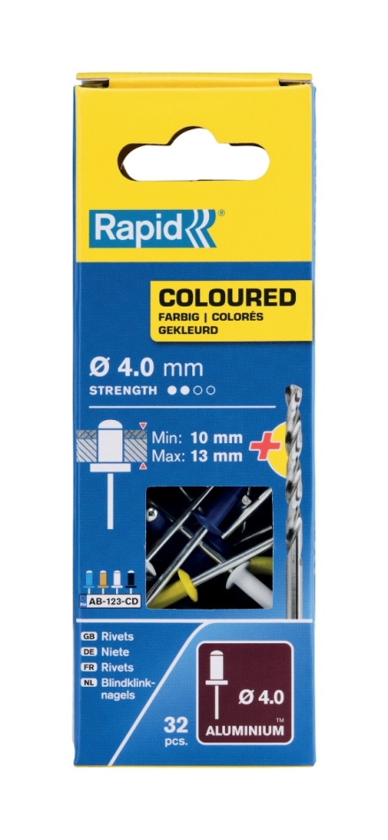 Nituri oarbe auto Rapid 5000403 ø4.0 x 16 mm 32 bucăți