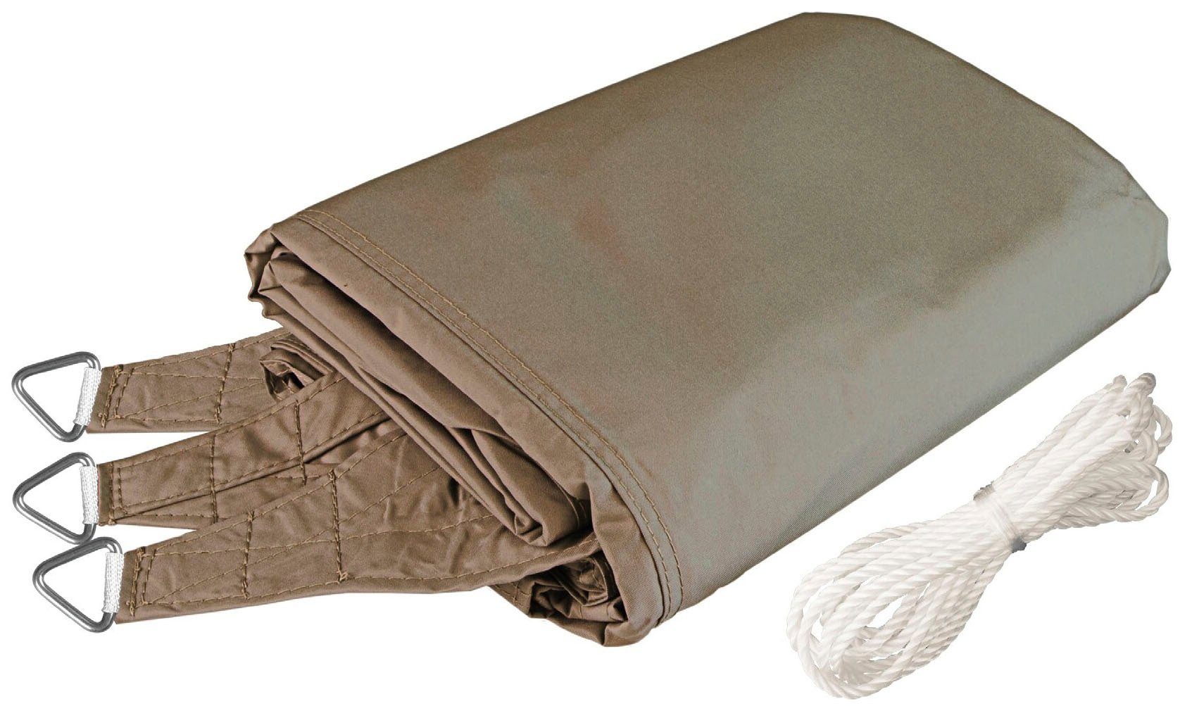 Windhager Sonnensegel Cannes Dreieck, 3x3x3m, taupe