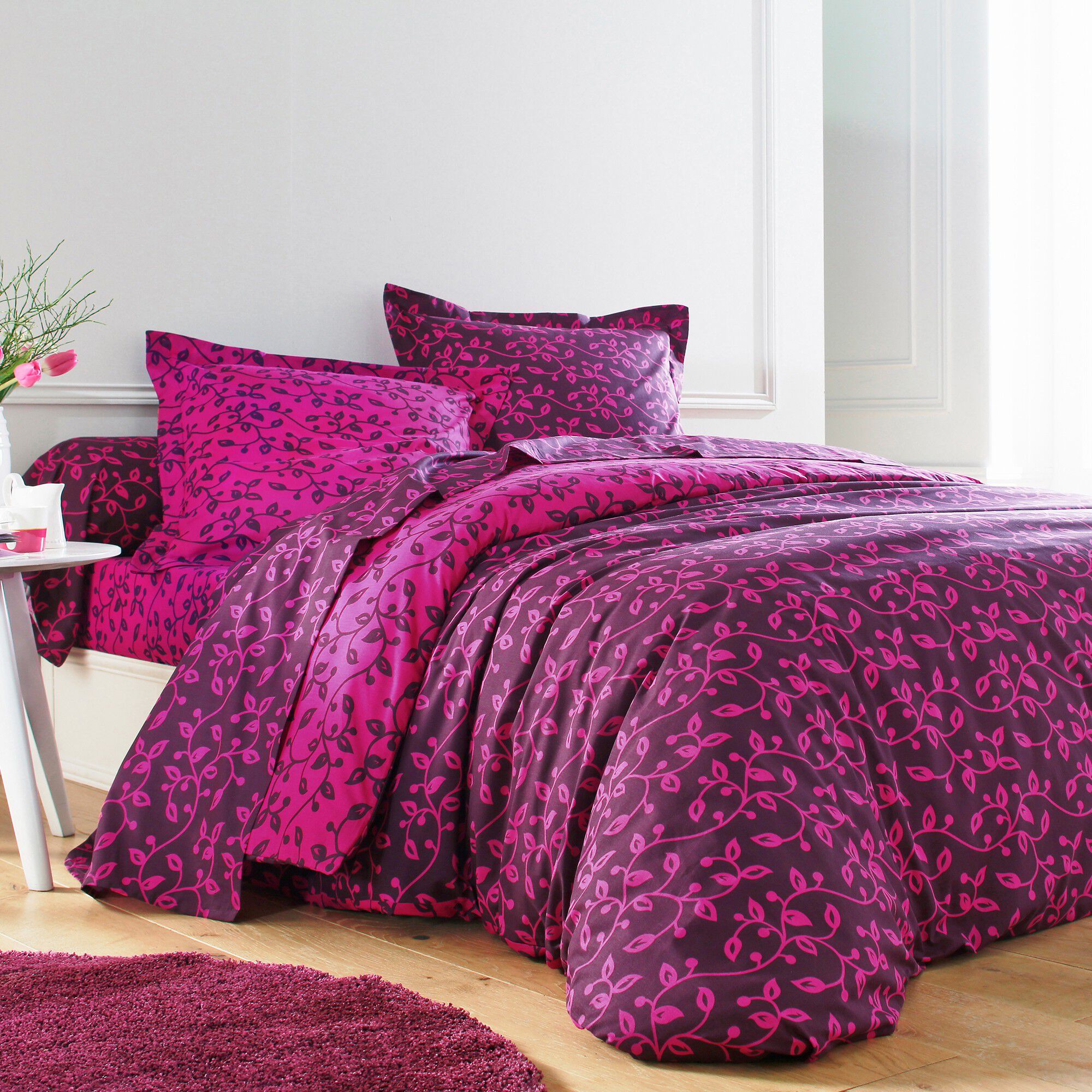 Linge de lit Héritage flanelle à motifs volutes