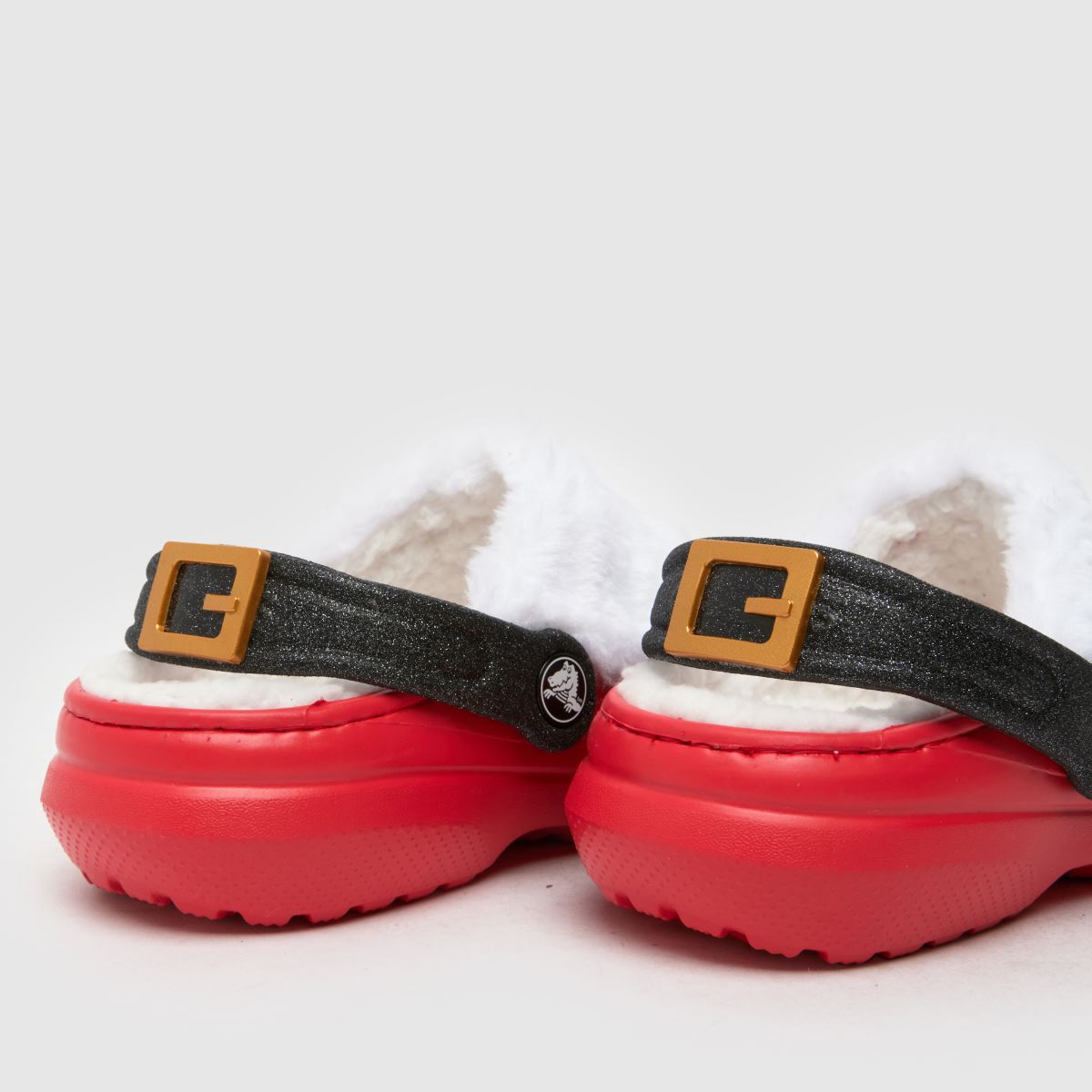 Crocs röda klassiska fodrade tomteträskor Junior sandaler