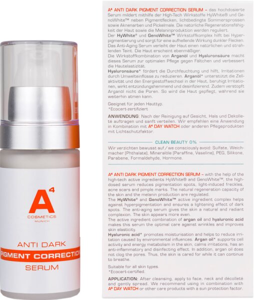 A4 Cosmetics Anti Dark Pigment Correction Serum Gesichtsserum