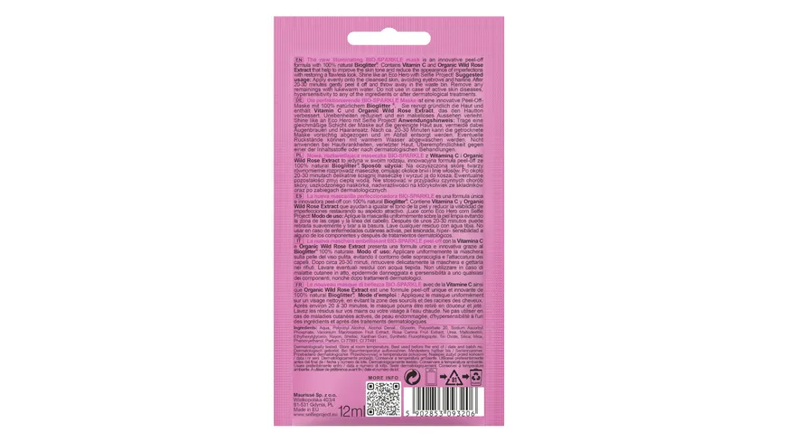 Selfie Project Eco-Sparkle Peel-Off Mask Shine like an Eco Hero 12 ml