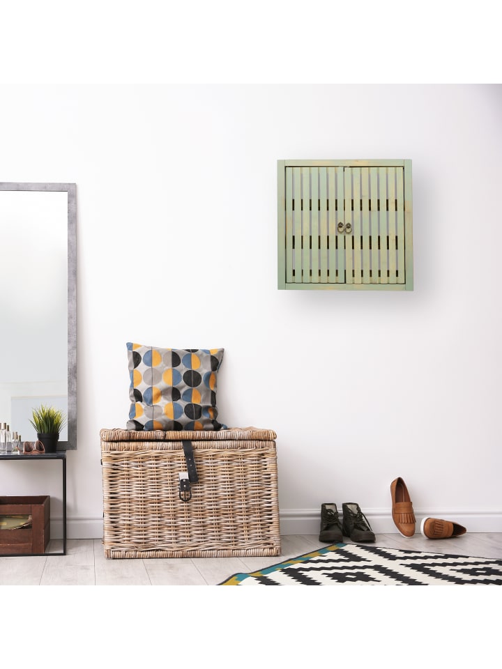 relaxdays Hängeschrank in Grün - (B)52 x (H)50 x (T)20 cm günstig kaufen onesize