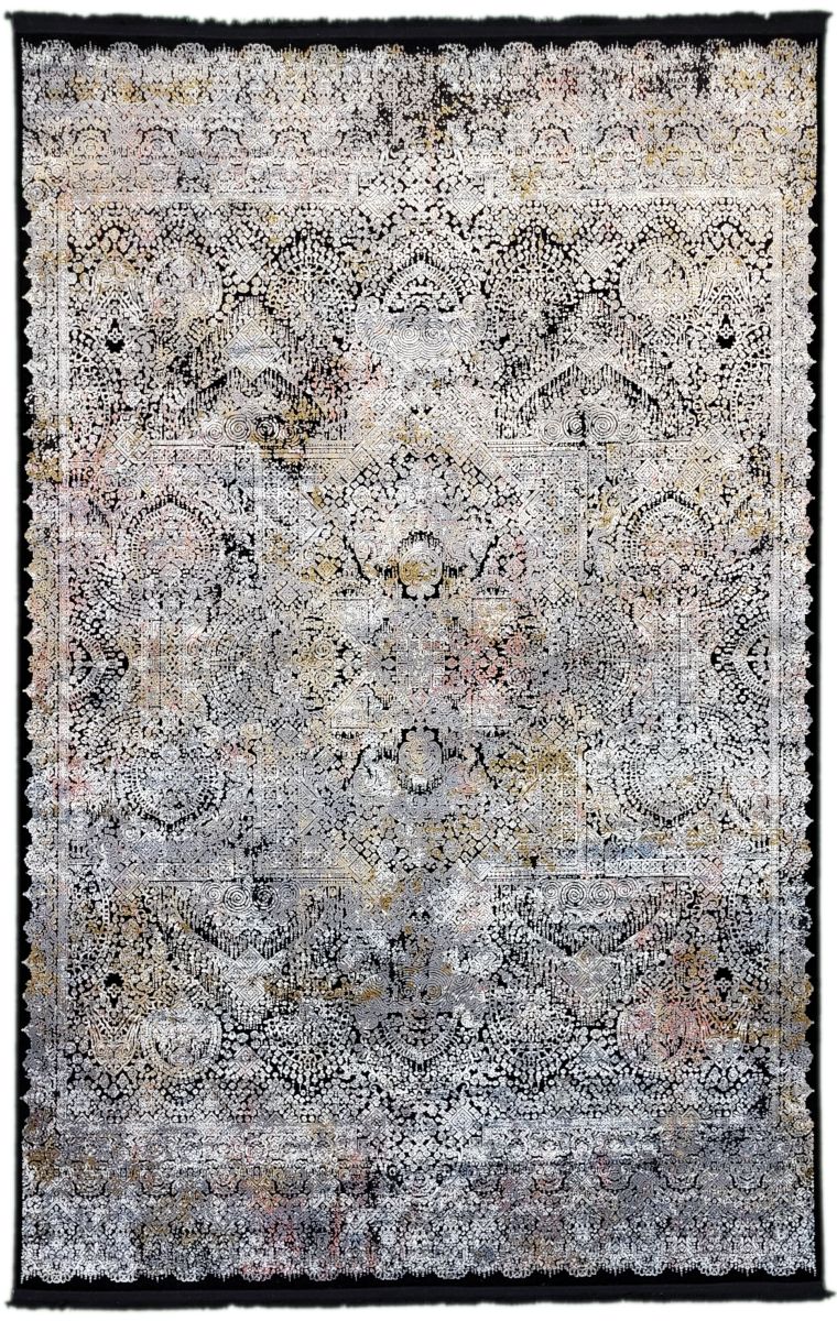 Webteppich Assan Schwarz 120 x 170 cm