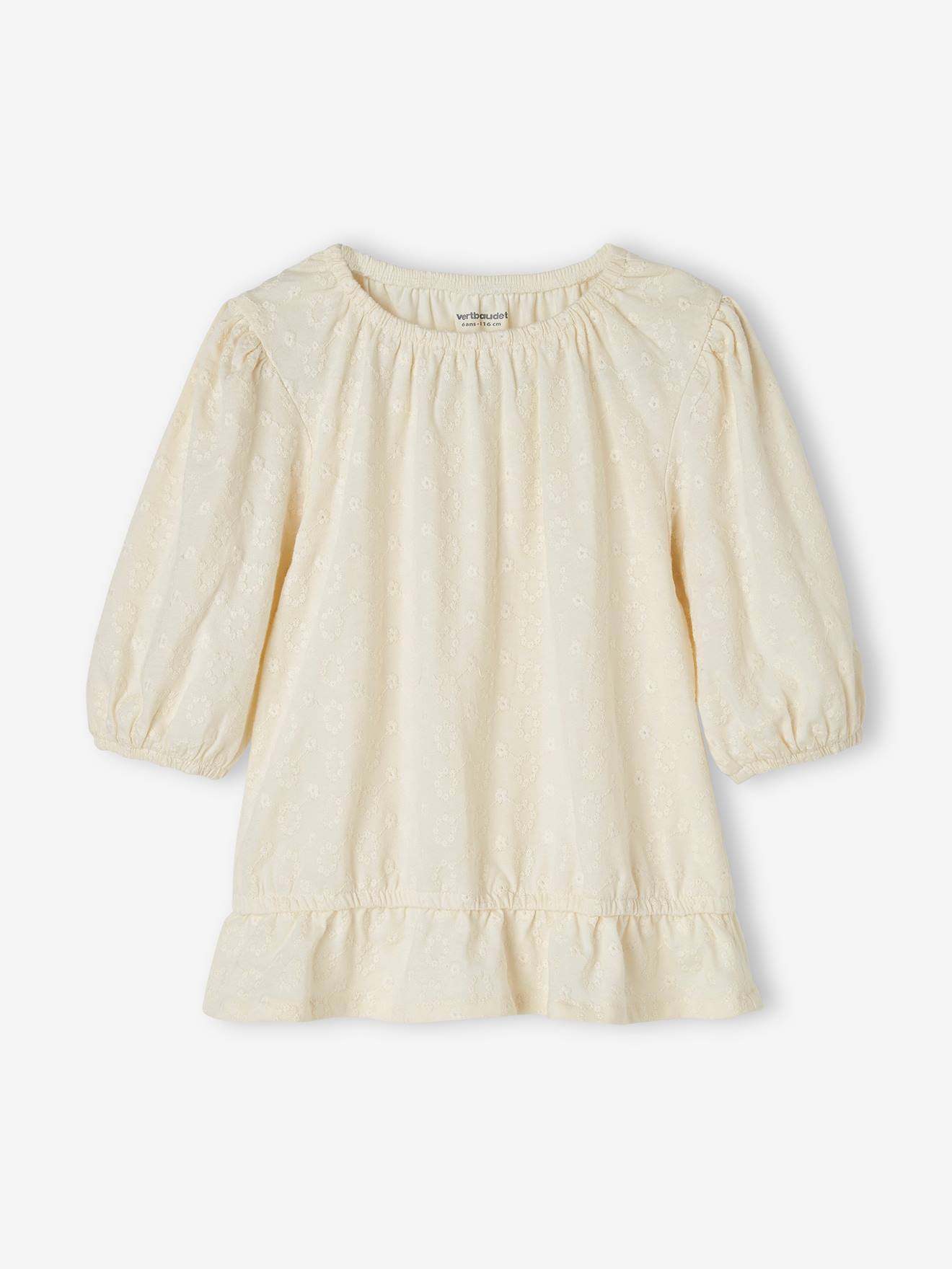 Vertbaudet Mädchen Blusenshirt - wollweiß