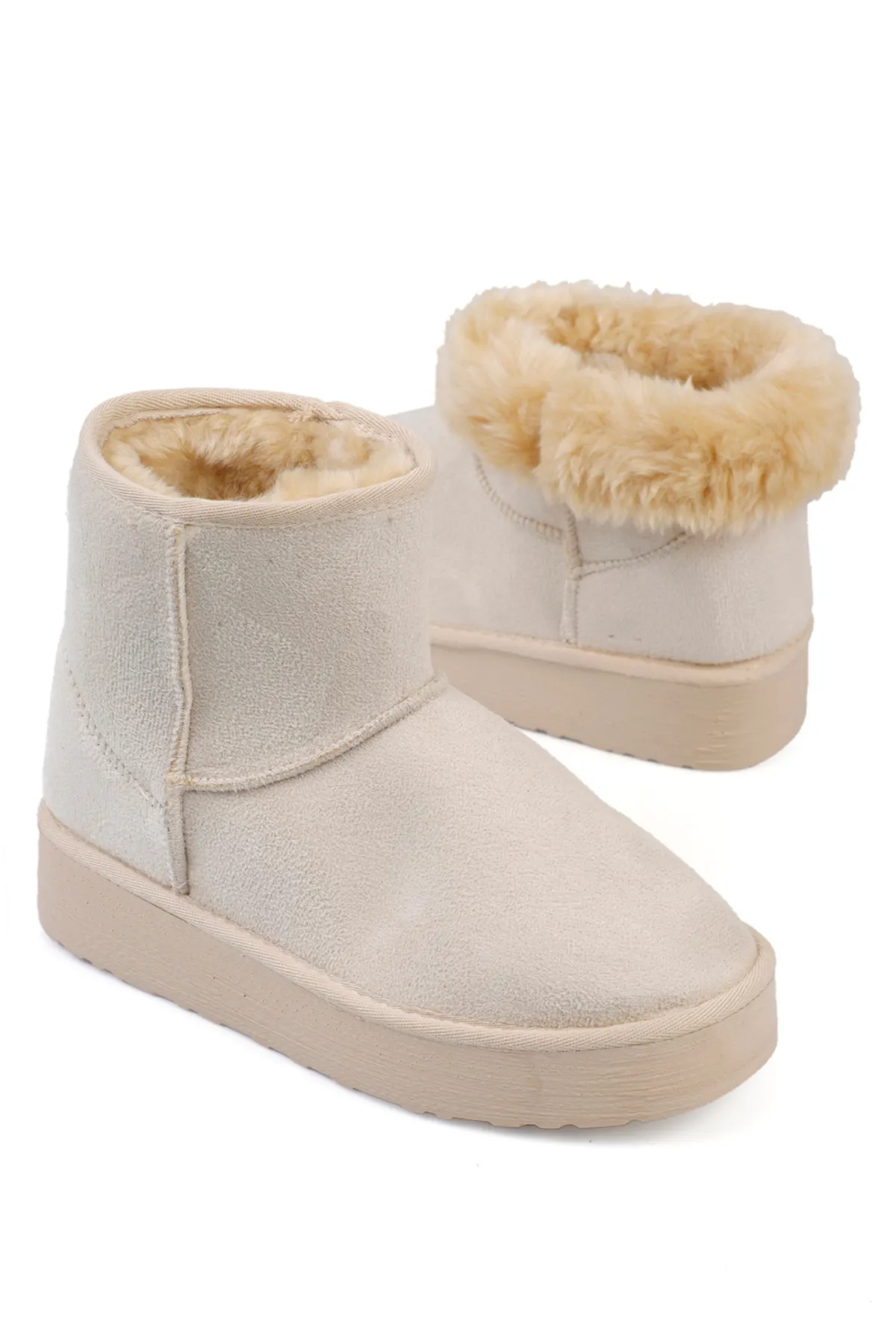 Capone Outfitters  Stiefelette - Beige - Blockabsatz
