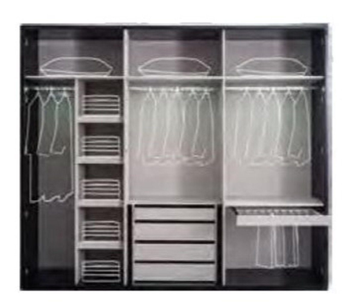 JVmoebel Schlafzimmer-Set Großes Schwarzes Schlafzimmer Set Bett Kleiderschrank 6tlg., (6-St., Bett / 2x Nachttische / Kleiderschrank / Kommode / Spiegel), Made in Europa