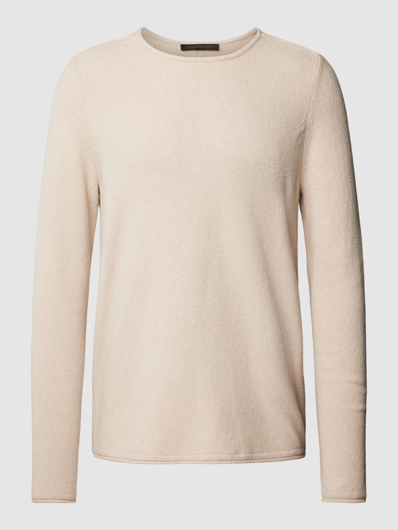 Strickpullover in unifarbenem Design Modell 'RIKONO' in offwhite