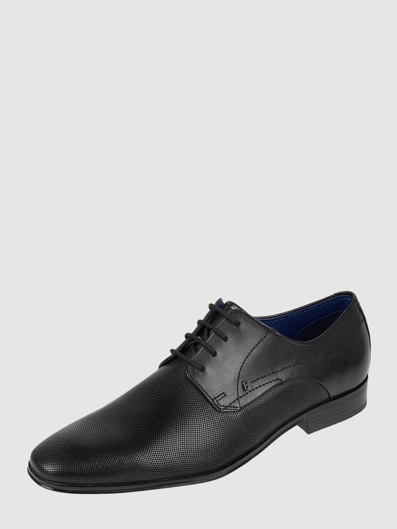 Schnürschuhe aus Leder Modell 'Mattia' in schwarz