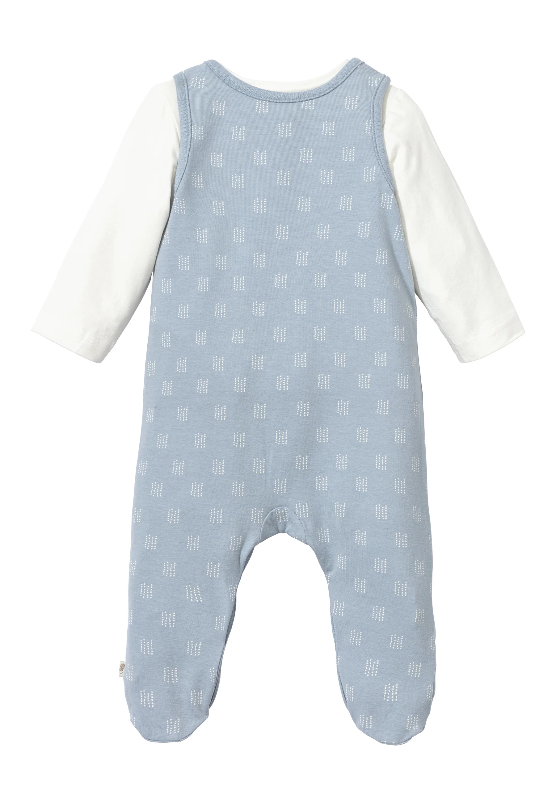 Strampler Set Jersey Hase Happy zweiteilig in graublau