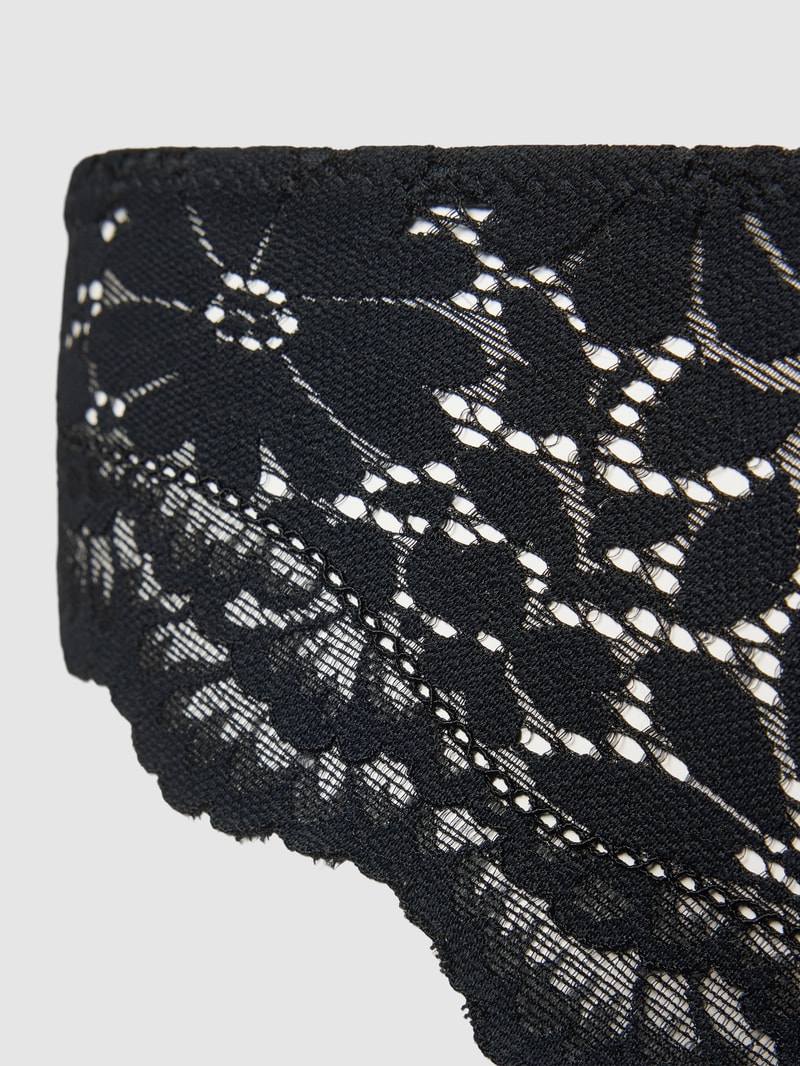 String mit Allover-Muster in schwarz