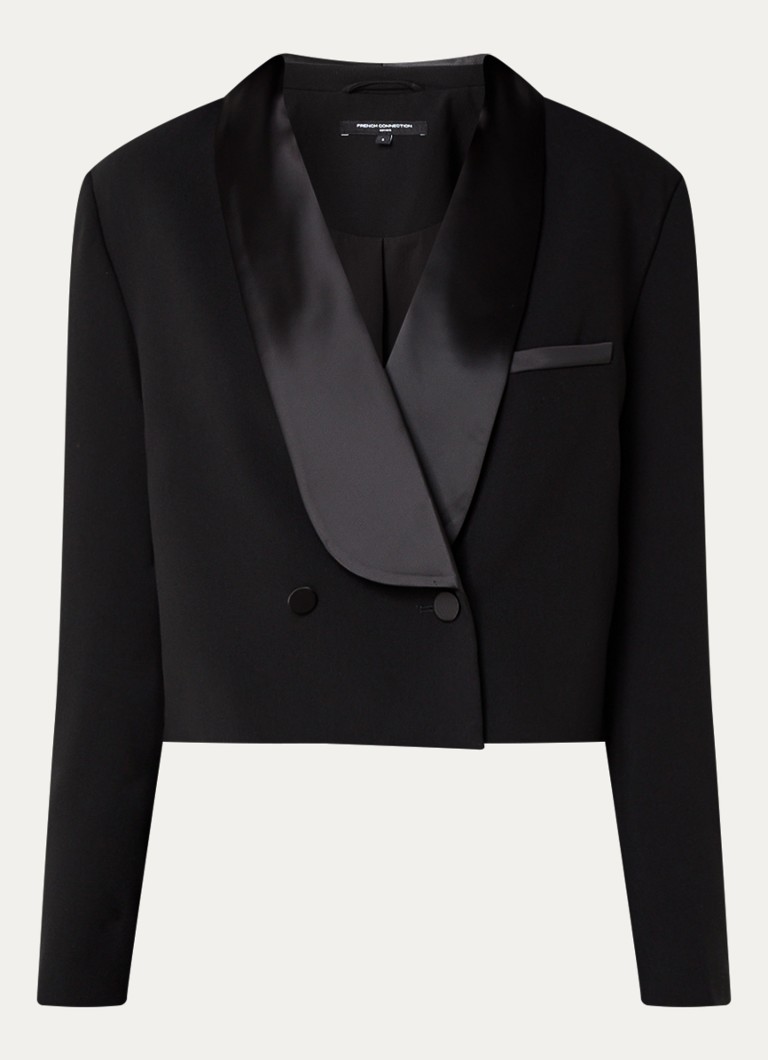 French Connection Gemma Carey cropped blazer with satin details