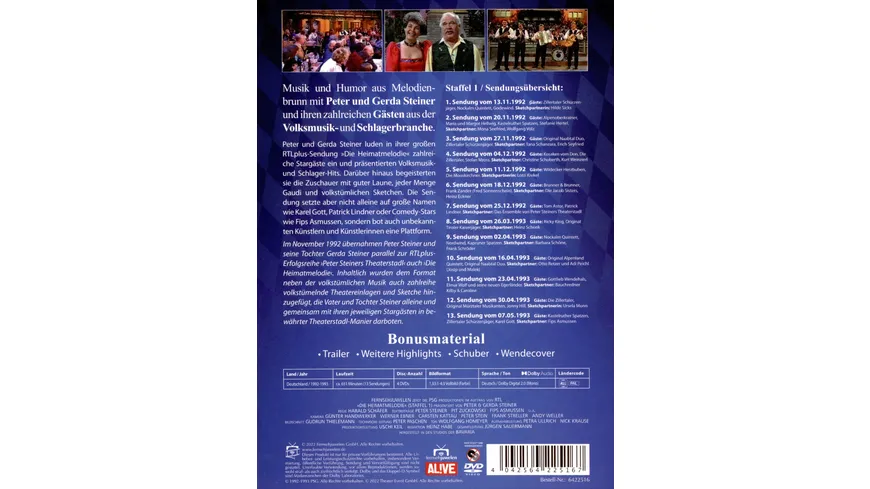 Peter und Gerda Steiner präsentieren: Die Heimatmelodie (Staffel 1)  [4 DVDs]