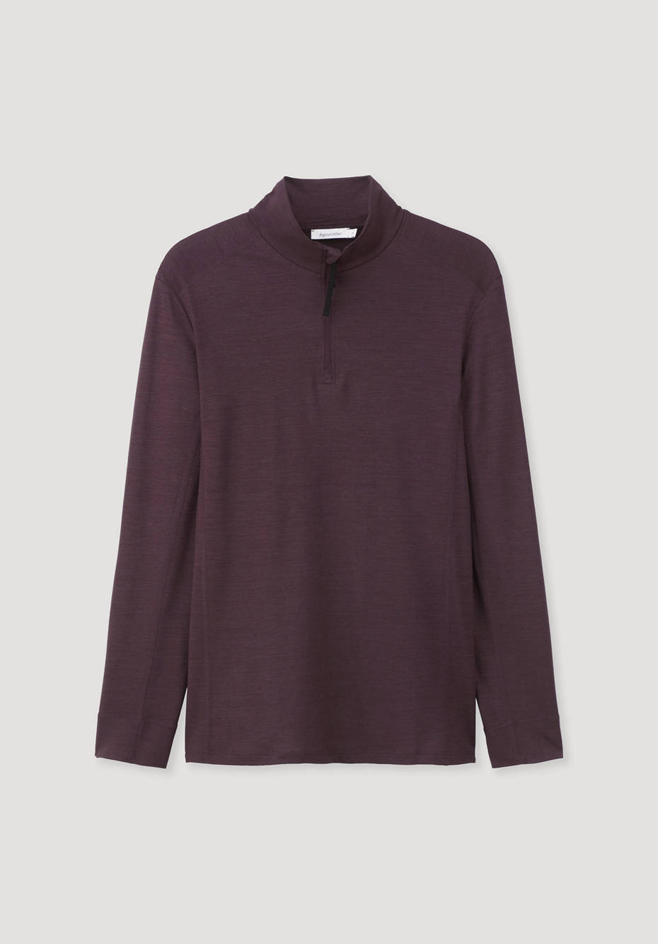 Langarm-Shirt Slim Fit aus Bio-Merinowolle mit Seide