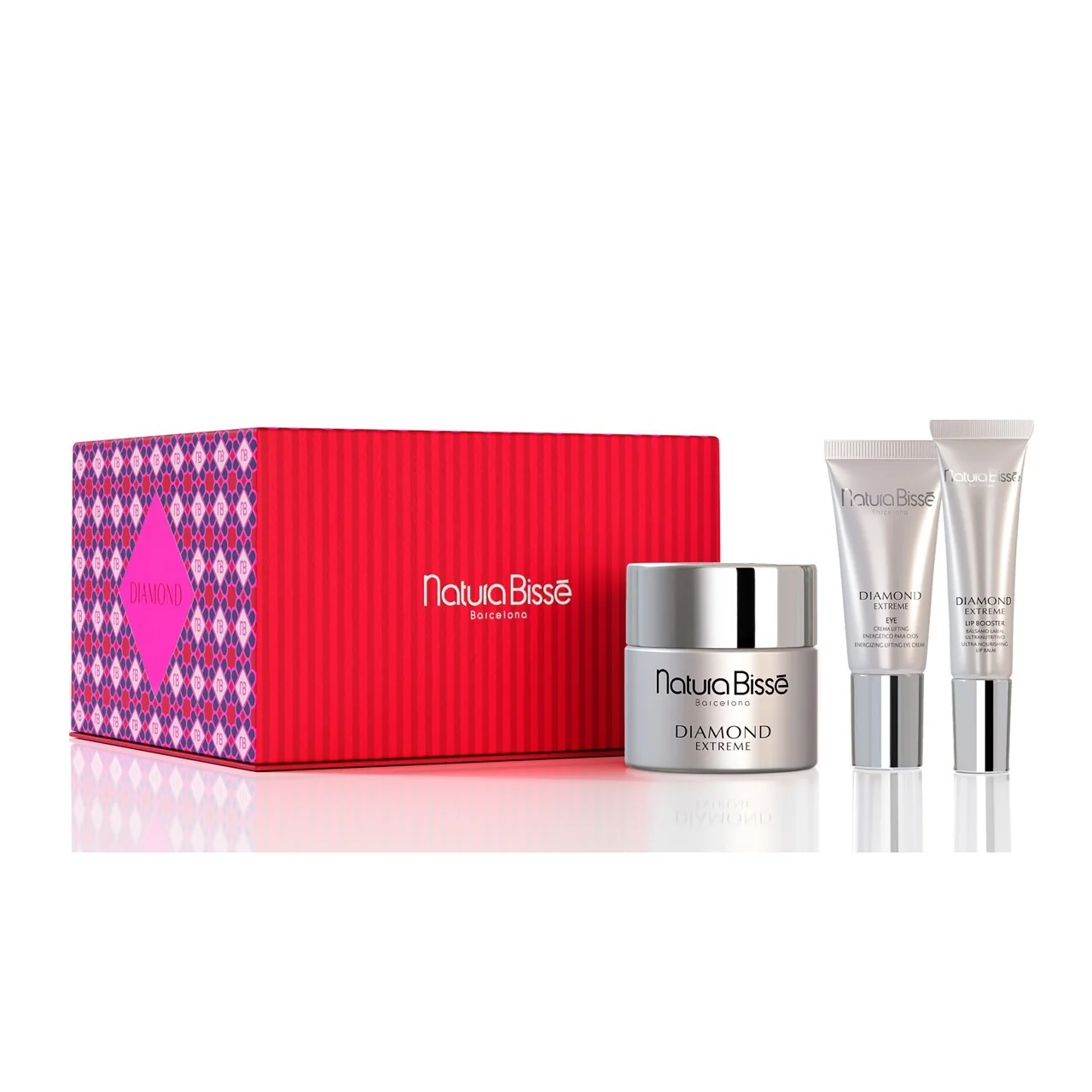 Set Diamond Diamond Extreme - Set Tratament Global, Tratament Facial cu Efect Global 24 de Ore, Contur de Ochi Antirid, Balsam de Buze